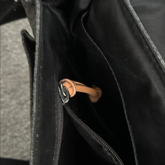 EUC Fossil Gray and Tan Messenger Bag holds laptop. - Picture 13 of 16